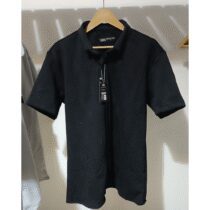 پیراهن آستین کوتاه مردانه مراکشی گرم بالا رنگ مشکی در 3 سایز