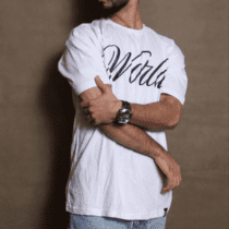 تیشرت سفید لش مردانه چاپ زل طرح ترک پینترستی در 3سایز