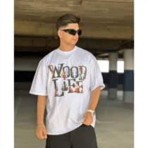 تیشرت لش چاپی مردانه طرح ترک چاپ زل در 3 سایز سفید