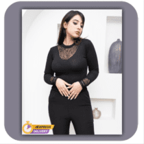 بادی زنانه آستین بلند مدل جلو گیپور کد Zsport-۰۰۱۳۸