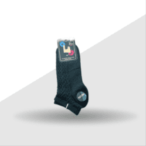 جوراب مچی زنانه نخی طرحدار کد paris-3 رنگ مشکی