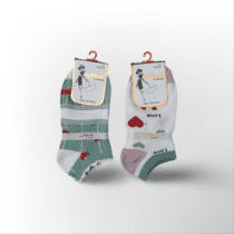 جوراب مچی فانتزی زنانه طرح Love بسته 2 عددی کد 3