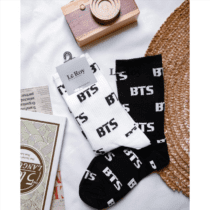 جوراب ساقدار ورزشی طرح بی تی اس BTS در 2 رنگ