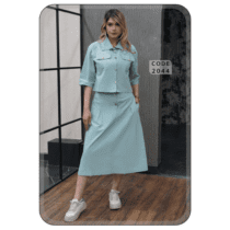 ست کت و دامن لینن وارداتی در 3 رنگ