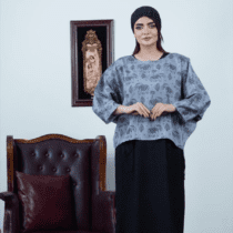 ست دو پی اس اسپرت زنانه تونیک و سارافون شیک 2ps پل تی Denim طرح فیل رنگ طوسی