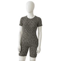 ست تیشرت و شلوارک زنانه دخترانه خالخالی پارچه وارداتی کد 2049