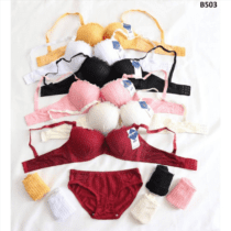 ست شورت و سوتین اسفنجی وارداتی کاپ A در 6 رنگ