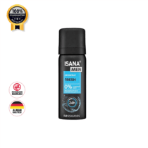 اسپری دئودرانت مردانه ایسانا من Isana men اورجینال مسافرتی Fresh حجم 50 میل