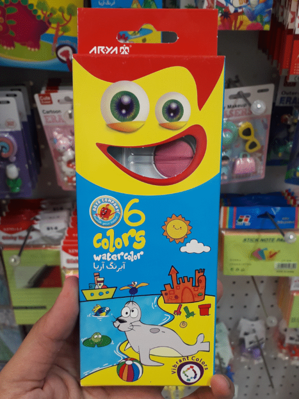 آبرنگ 6 رنگه آریا