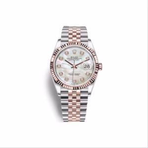 ساعت مچی رولکس زنانه مدل دیجاست دو رنگ رزگلد