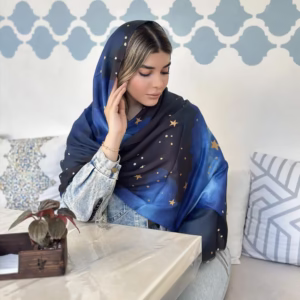 شال اسپرت نخی پاییزه  طرح ستاره