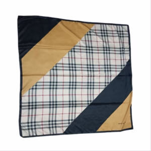 روسری ساتن طرح بربری دور دوز