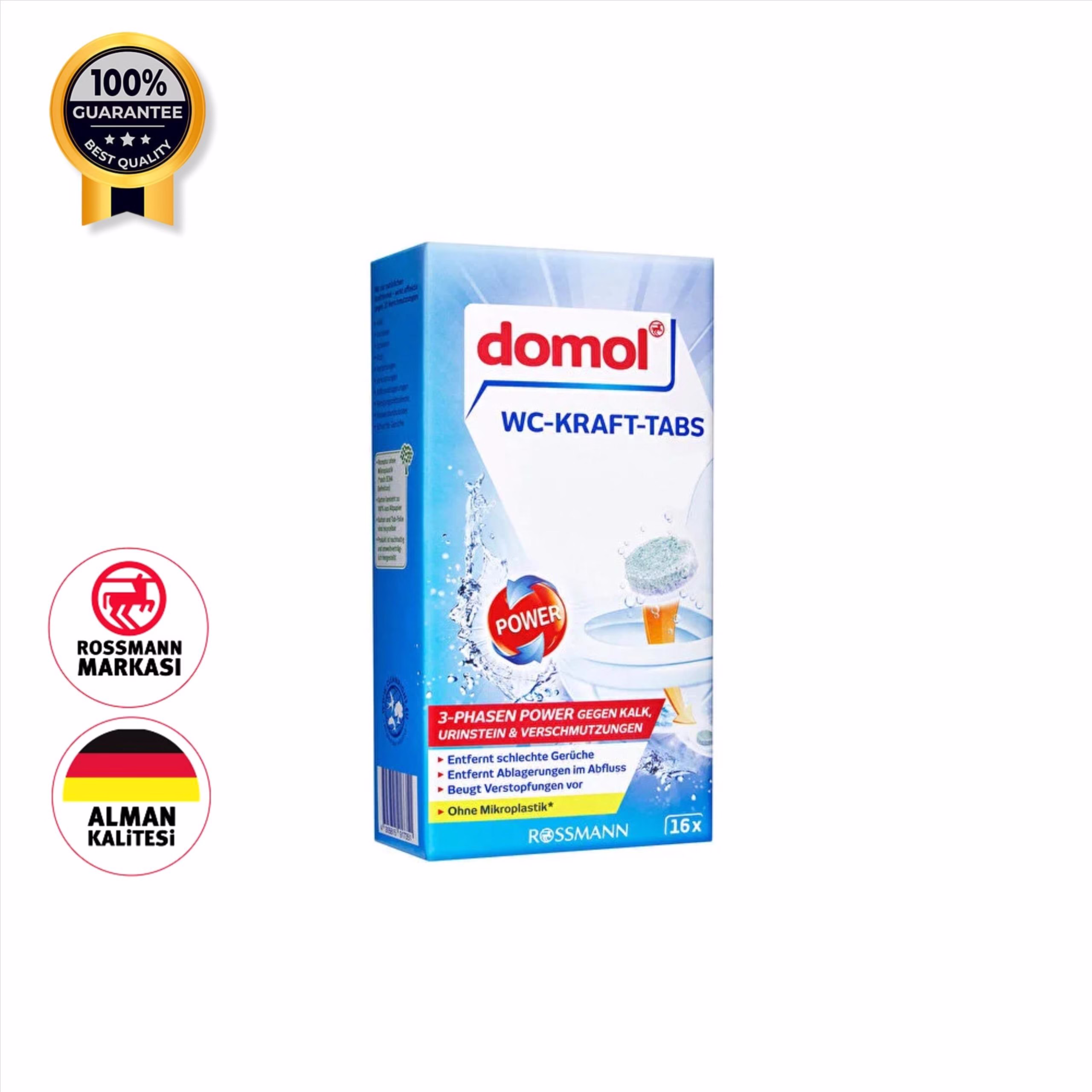 قرص تمیز کننده توالت فرنگی آلمانی دومول Domol اورجینال 16 تایی - تصویر