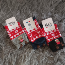 جوراب ساقدار اسپرت طرح گوزن کریسمس 3 رنگ