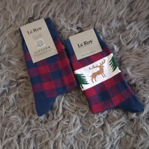 جوراب ساقدار اسپرت طرح گوزن کریسمس 2 رنگ