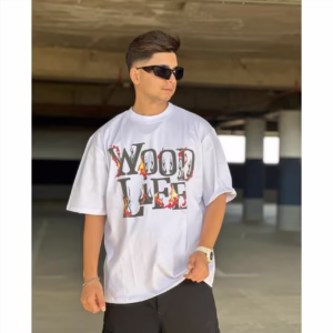 تیشرت لش چاپی مردانه طرح ترک چاپ زل در 3 سایز سفید