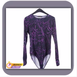 بادی فانتزی زنانه طرح رعد و برقی رنگ بنفش