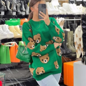 بافت ترند زنانه طرح خرس در رنگبندی