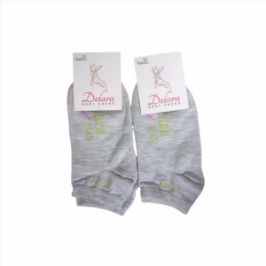 جوراب مچی اسپرت طوسی روشن بسته 2 عددی کد 2