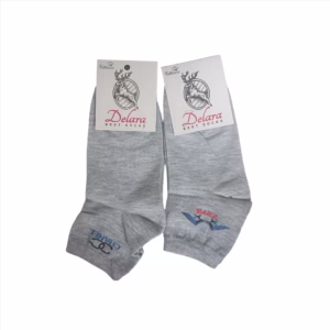 جوراب مچی اسپرت طوسی روشن بسته 2 عددی