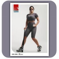 ست اسپرت زنانه کراپ و شلوارک sevil-25554