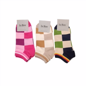 جوراب مچی مجلسی چهارخانه 3 رنگ