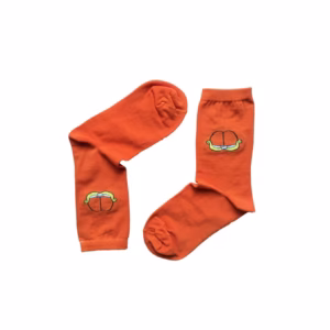 جوراب ساقدار اسپرت گارفیلد رنگ نارنجی نخ پنبه