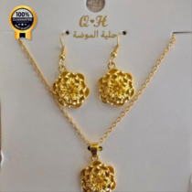 نیم ست گوشواره و گردنبند وارداتی به سبک عربی کد 1