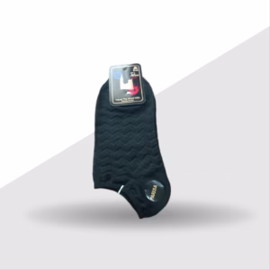 جوراب مچی زنانه نخی طرحدار کد paris-2 رنگ مشکی