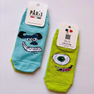 جوراب مچی زنانه تا به تا طرح سالیوان و مایک