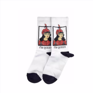 جوراب ساق بلند زنانه نخ پنبه کویین I'm Queen ملکه