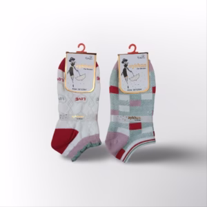 جوراب مچی فانتزی زنانه طرح Love بسته 2 عددی کد 2