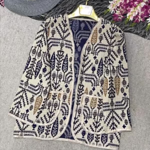 مانتو کتی گیلدخت کوک دوزی طرحدار کاج کد آبی