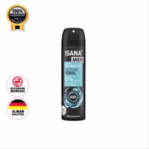 اسپری دئودرانت مردانه ایسانا من Isana men اورجینال Active Cool Fresh حجم 150 میل
