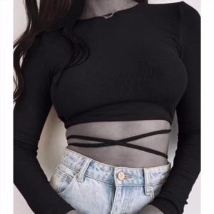 نیم تنه زنانه الگانس مدل ضربدری کد ۹۴۴