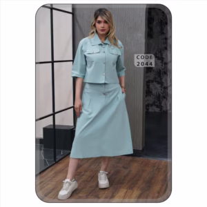 ست کت و دامن لینن وارداتی در 3 رنگ