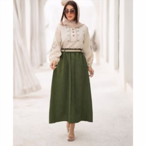 ست شومیز دامن اسپرت مجلسی زنانه شیک کد 40407 رنگ سبز(ست ۳ تیکه با کمربند)