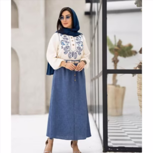 ست شومیز دامن اسپرت مجلسی زنانه شیک کد 40417 رنگ آبی(ست ۳ تیکه با کمربند)