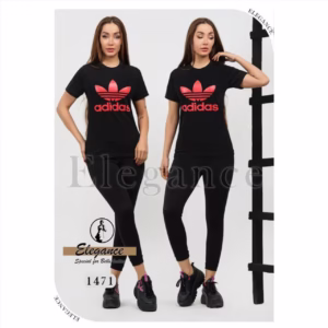 ست تیشرت و شلوار زنانه طرح آدیداس کد  1471 در 3 رنگ