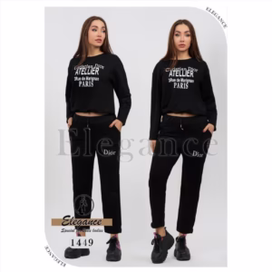 ست بلوز شلوار دورس پنبه زنانه کد پاریس Paris کد 1449