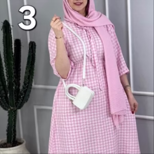 پیراهن ساحلی نخی زنانه مدل مانلی در رنگبندی