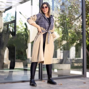 بارانی کتان زارا کلاهدار اسپرت بدون آبرفت رنگ کرم