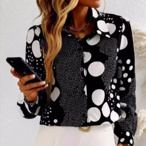 شومیز طرحدار زنانه سایز یک کد 40317