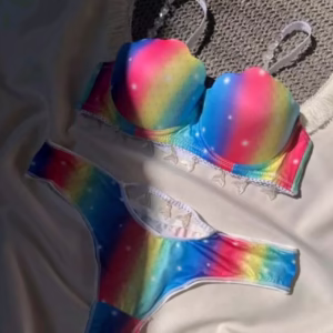 ست شورت سوتین اسفنجی پری دریایی کاپ B کد 2