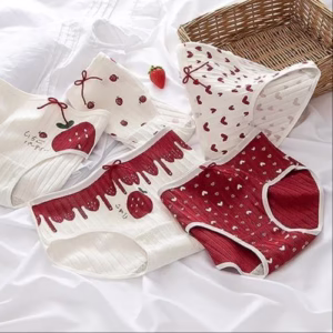 شورت اسلیپ زنانه عروسکی وارداتی طرح قلب و توت فرنگی اوژن مال XL