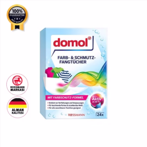 دستمال مرطوب جدا کننده رنگ دومول Domol اورجینال برای ماشین لباسشویی 24 عدد