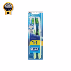 مسواک 3D white اورال بی Oral-b اورجینال بسته 2 عددی رنگ سبز