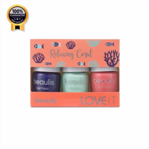 ست لاک ناخن بیولیس Beaulis اورجینال سری Relax coral بسته 3 عددی